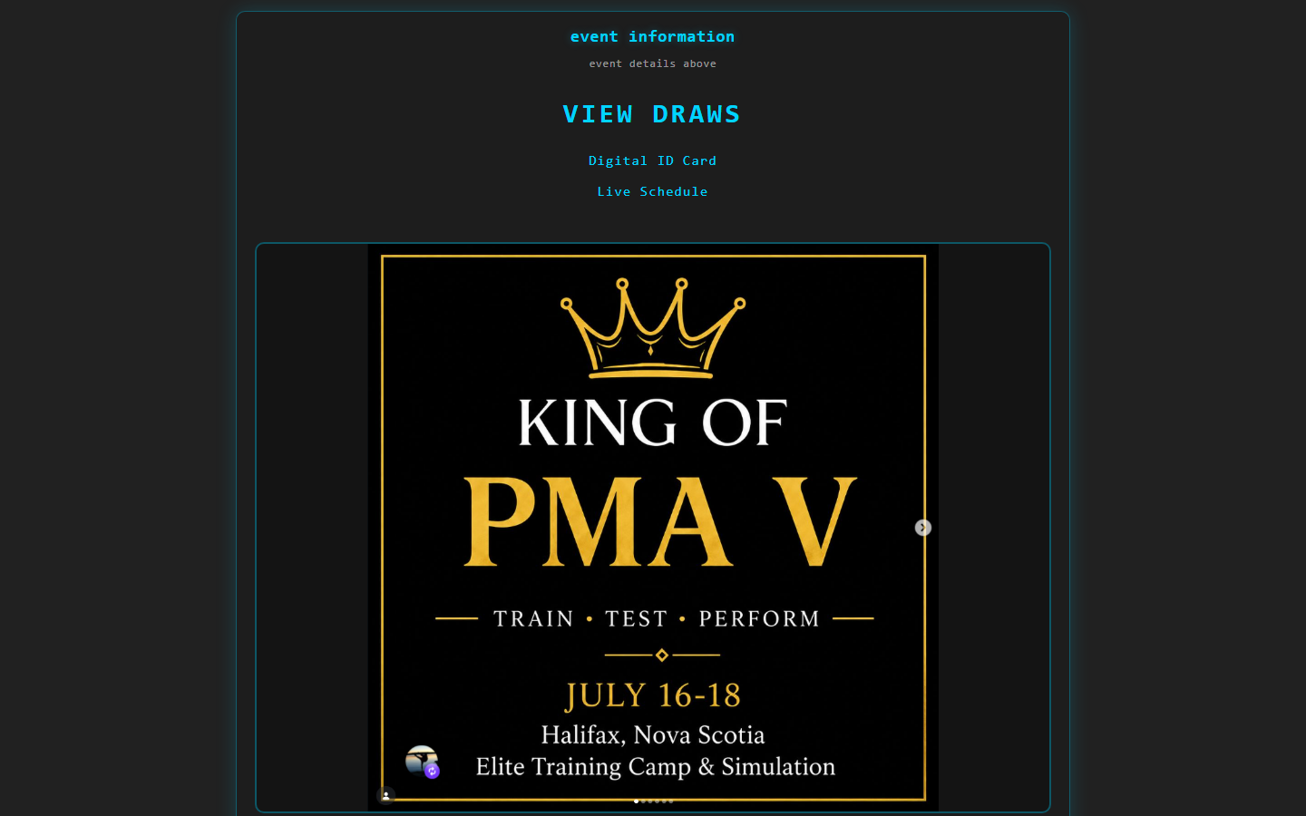 Public event registration